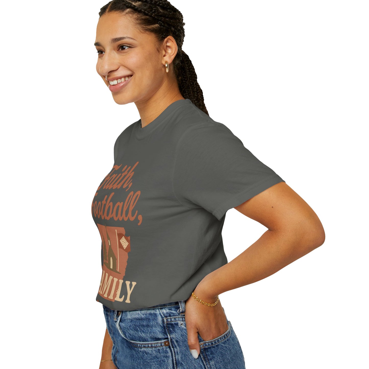 Faith, Football & Family Arkansas Tee – Southern Heritage Shirt for Game Days & Gatherings