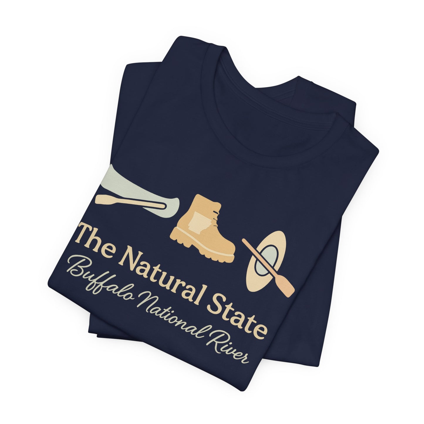 "Adventure Awaits - Hiking & Kayaking Arkansas Tee for Outdoor Enthusiasts"