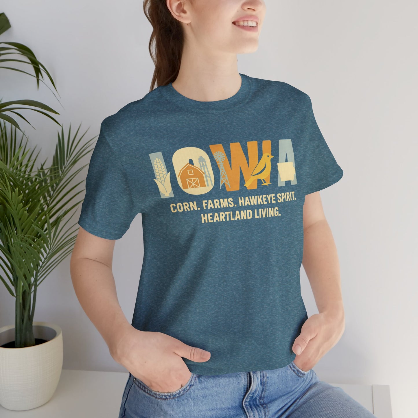 Iowa Retro Graphic T-Shirt – Corn, Farms, and Hawkeye Spirit Shirt | Rooted South Threads
