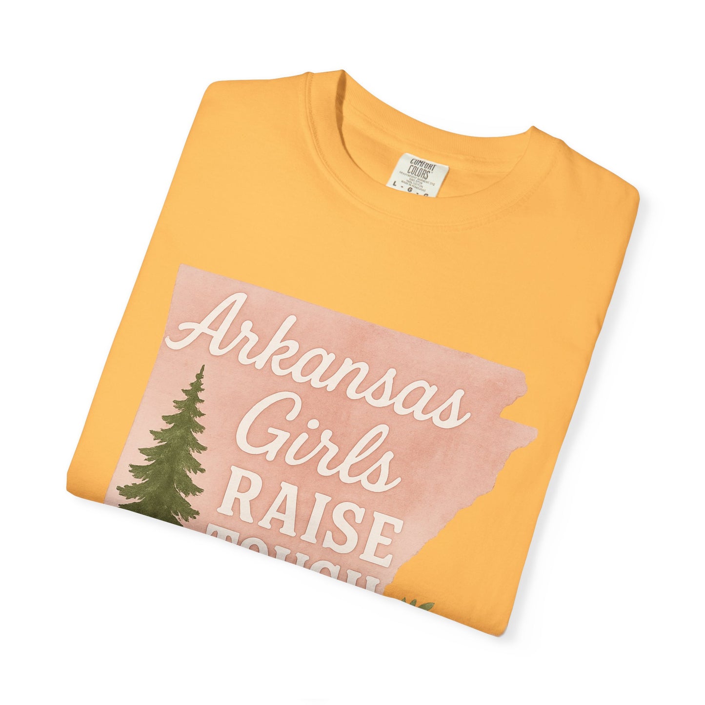 Arkansas Girls Raise Tough Kids Tee | Southern Mom Pride Tee | Comfort Colors Arkansas Graphic T-Shirt