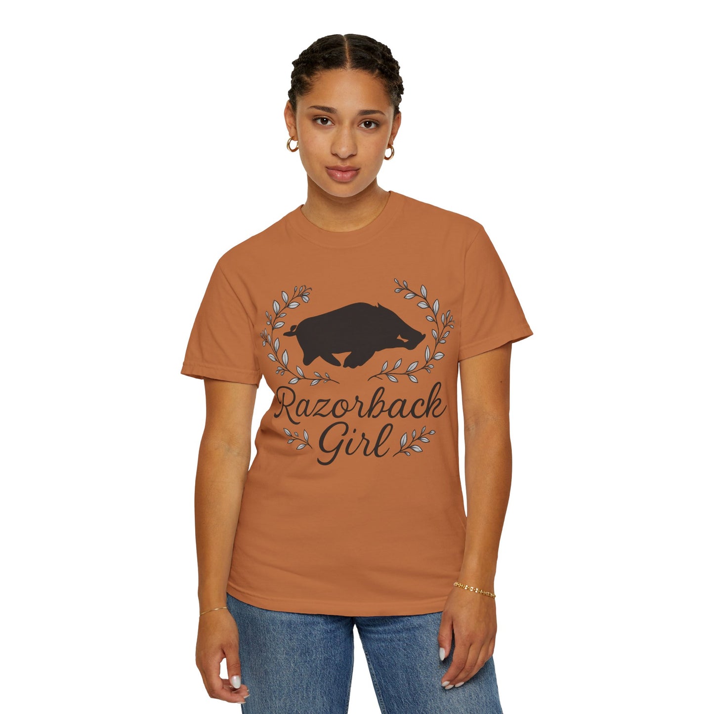 ARKANSAS Razorback Girl Tee – Arkansas Pride Meets Feminine Charm