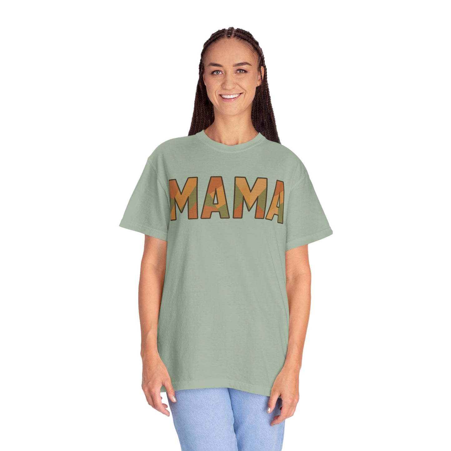Geometric MAMA Shirt – Comfort Colors 1717 – Trendy Mom T-Shirt, Retro Mama Tee, Motherhood Graphic Tee, Stylish Mom Gift