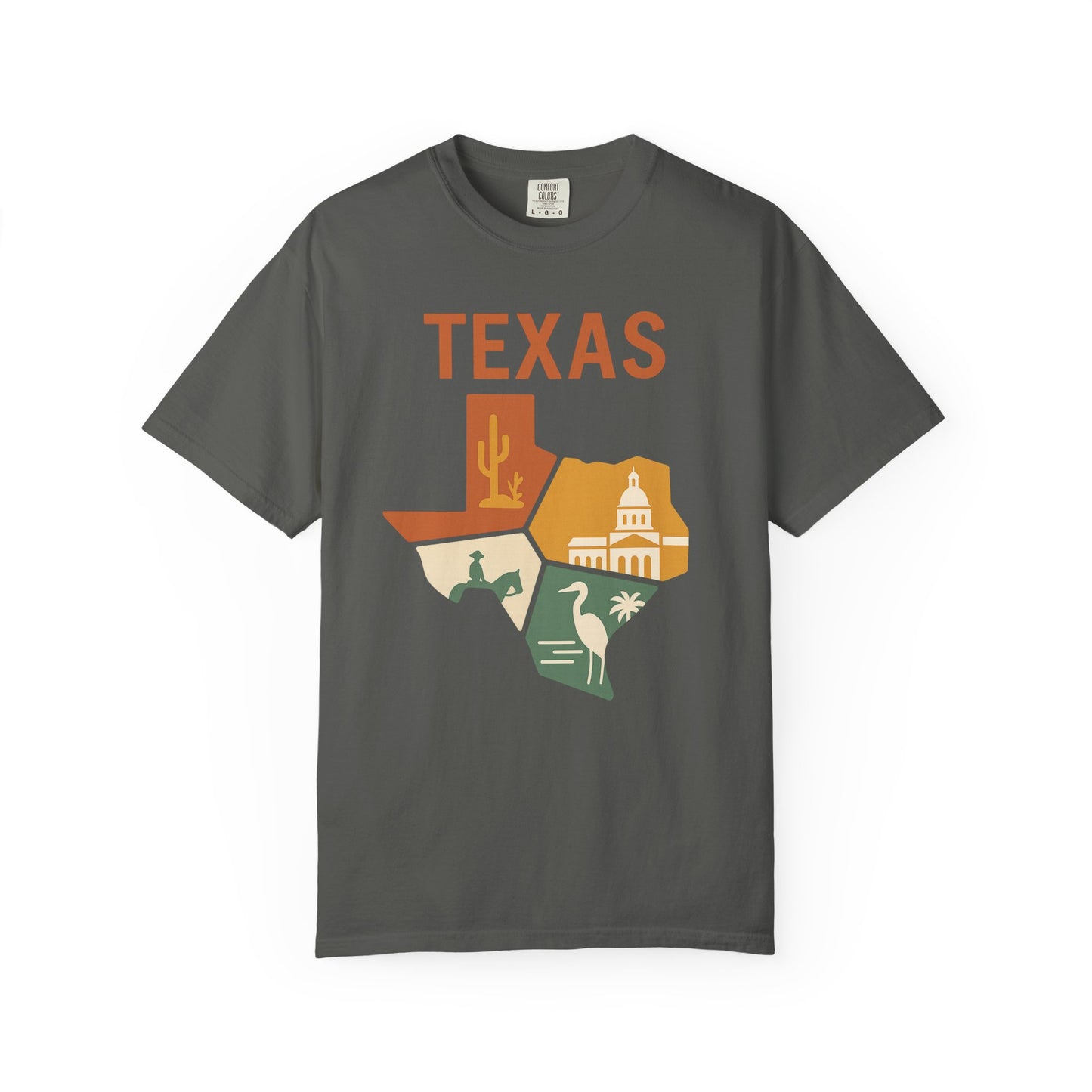 Texas State Icons Shirt – Western, Coastal & Capitol Pride Tee| Comfort Colors Tee| Comfort Colors® | Rooted South Threads