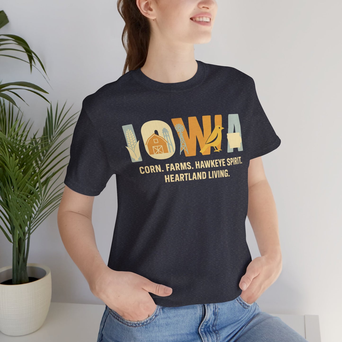 Iowa Retro Graphic T-Shirt – Corn, Farms, and Hawkeye Spirit Shirt | Rooted South Threads