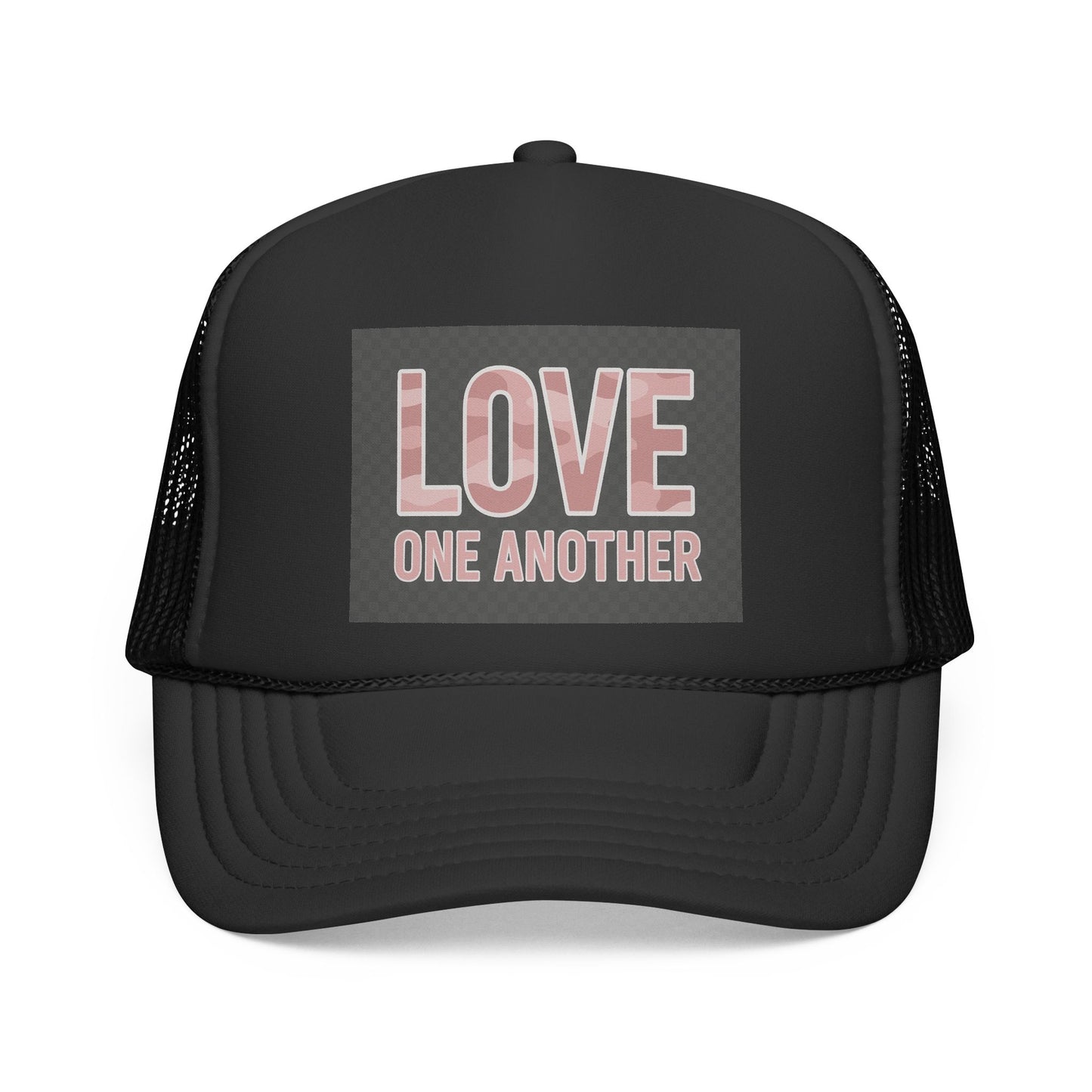 LOVE One Another Christian Trucker Hat – Faith Snapback Cap | Inspirational Jesus Commandment Hat