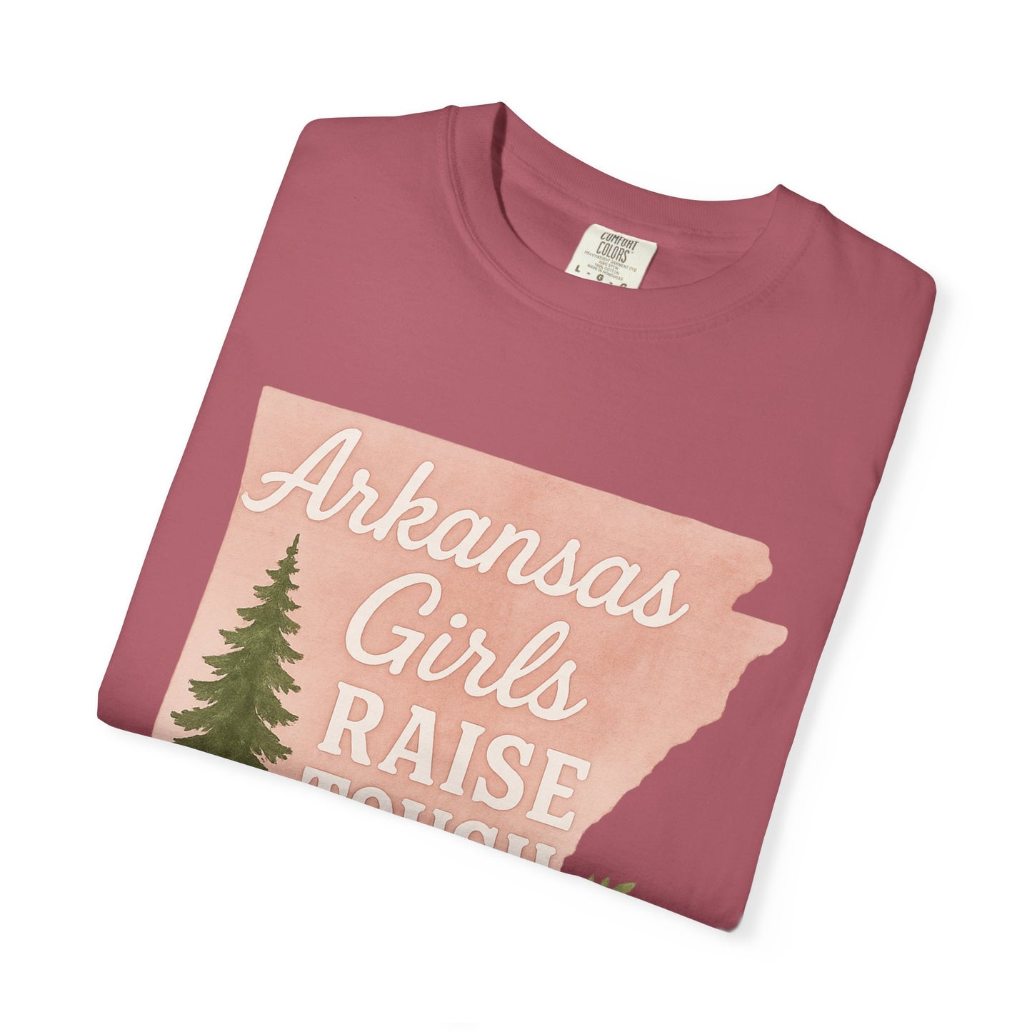 Arkansas Girls Raise Tough Kids Tee | Southern Mom Pride Tee | Comfort Colors Arkansas Graphic T-Shirt