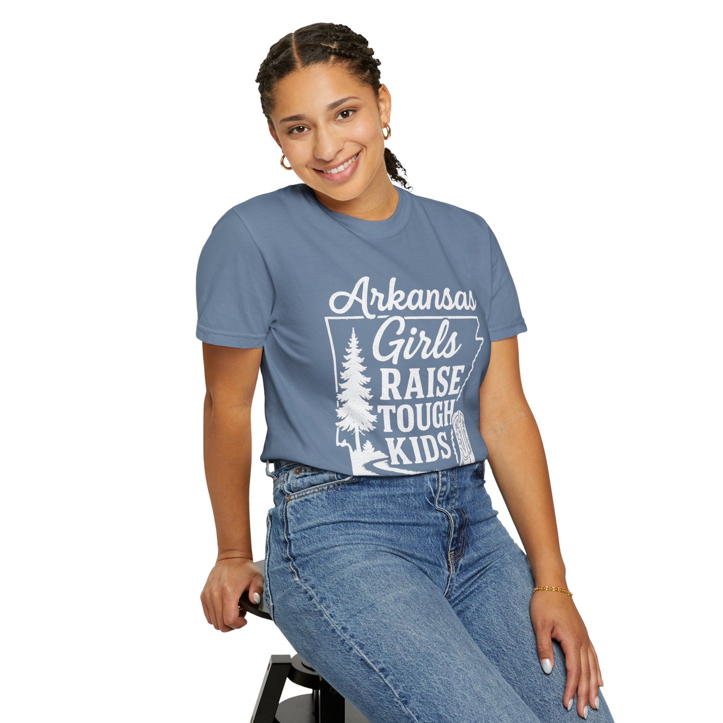 Arkansas Girls Raise Tough Kids Shirt | Southern Mom Pride Tee | Comfort Colors Arkansas Graphic T-Shirt