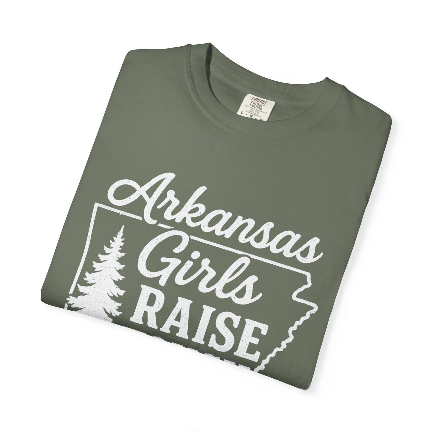 Arkansas Girls Raise Tough Kids Shirt | Southern Mom Pride Tee | Comfort Colors Arkansas Graphic T-Shirt