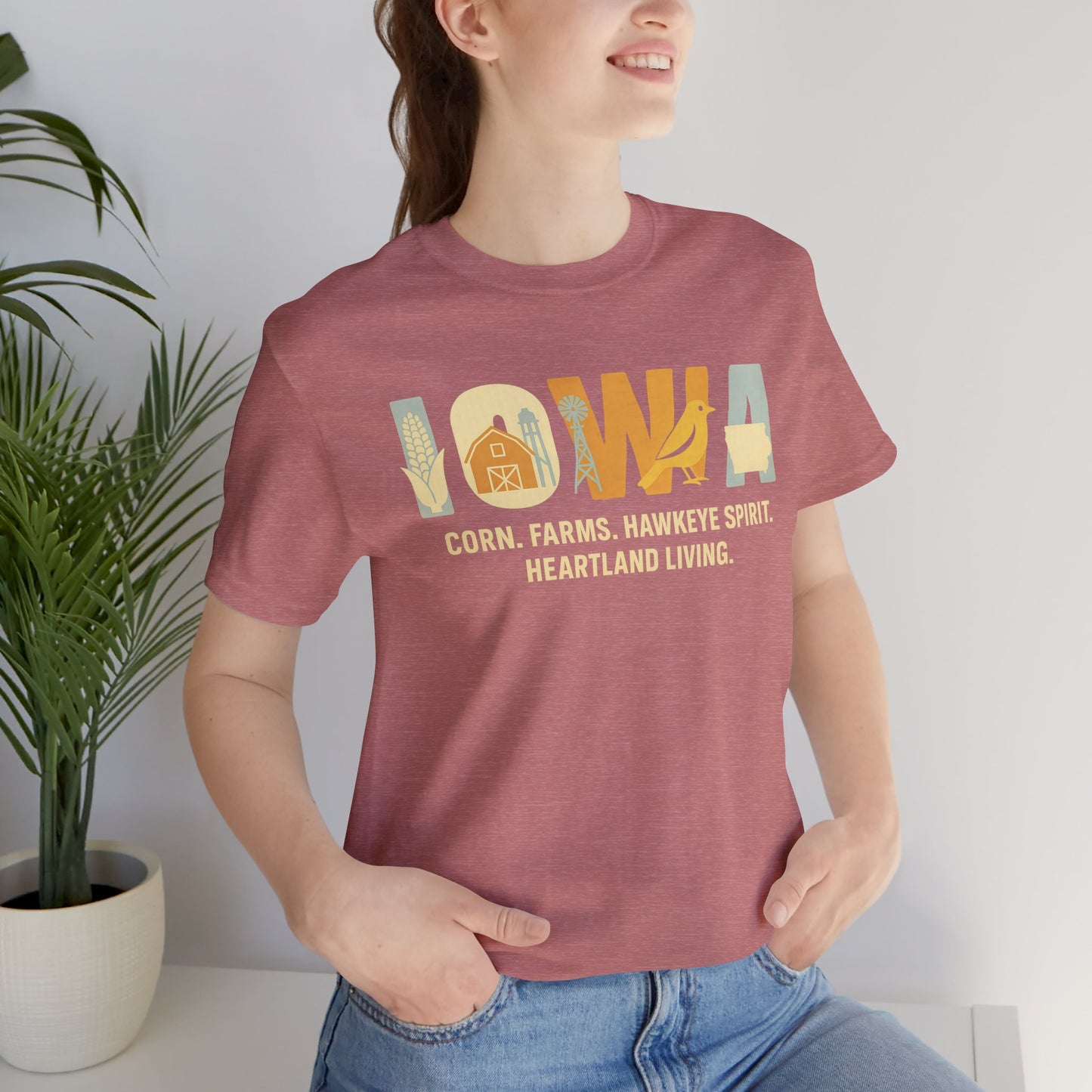 Iowa Retro Graphic T-Shirt – Corn, Farms, and Hawkeye Spirit Shirt | Rooted South Threads