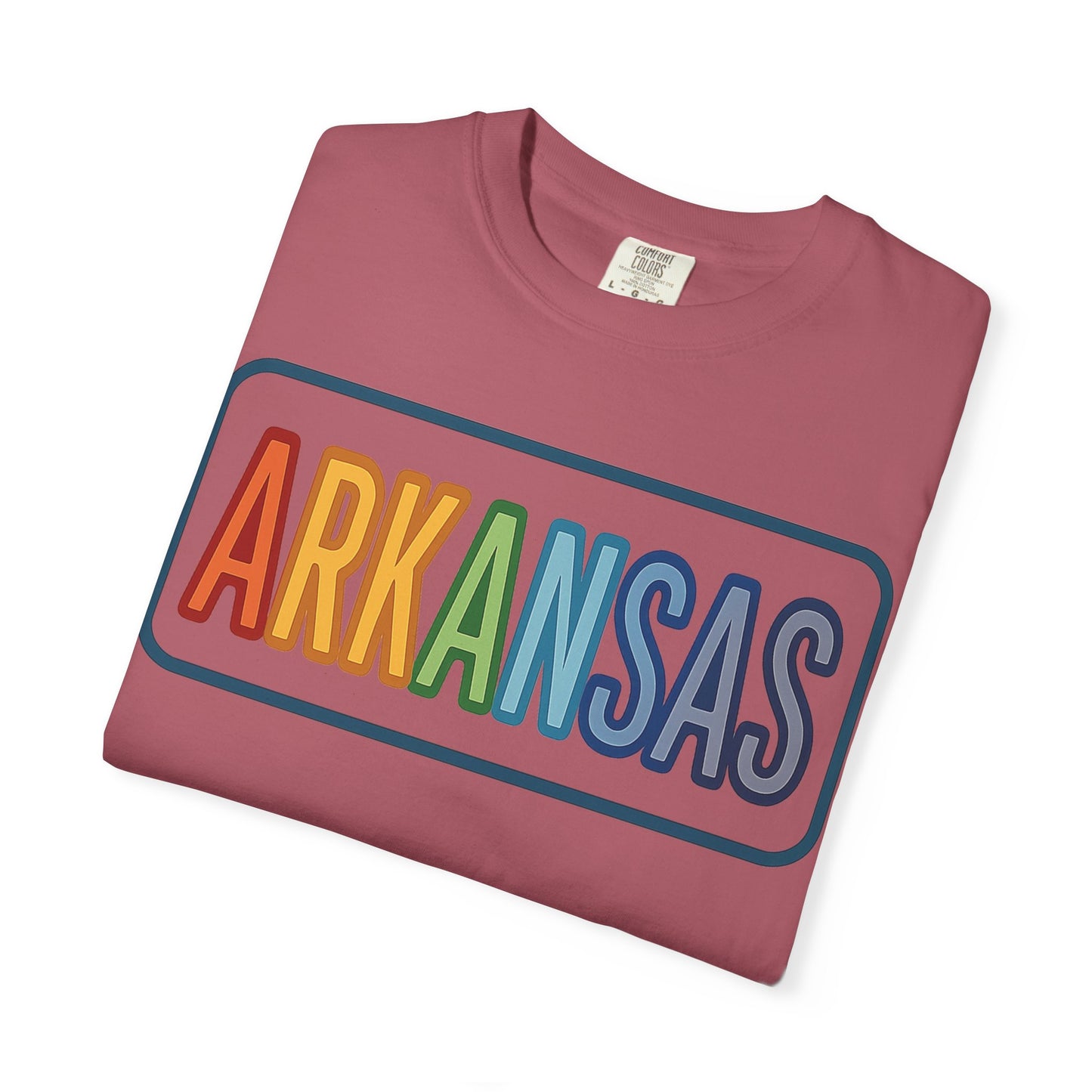 ARKANSAS Rainbow Letter Tee