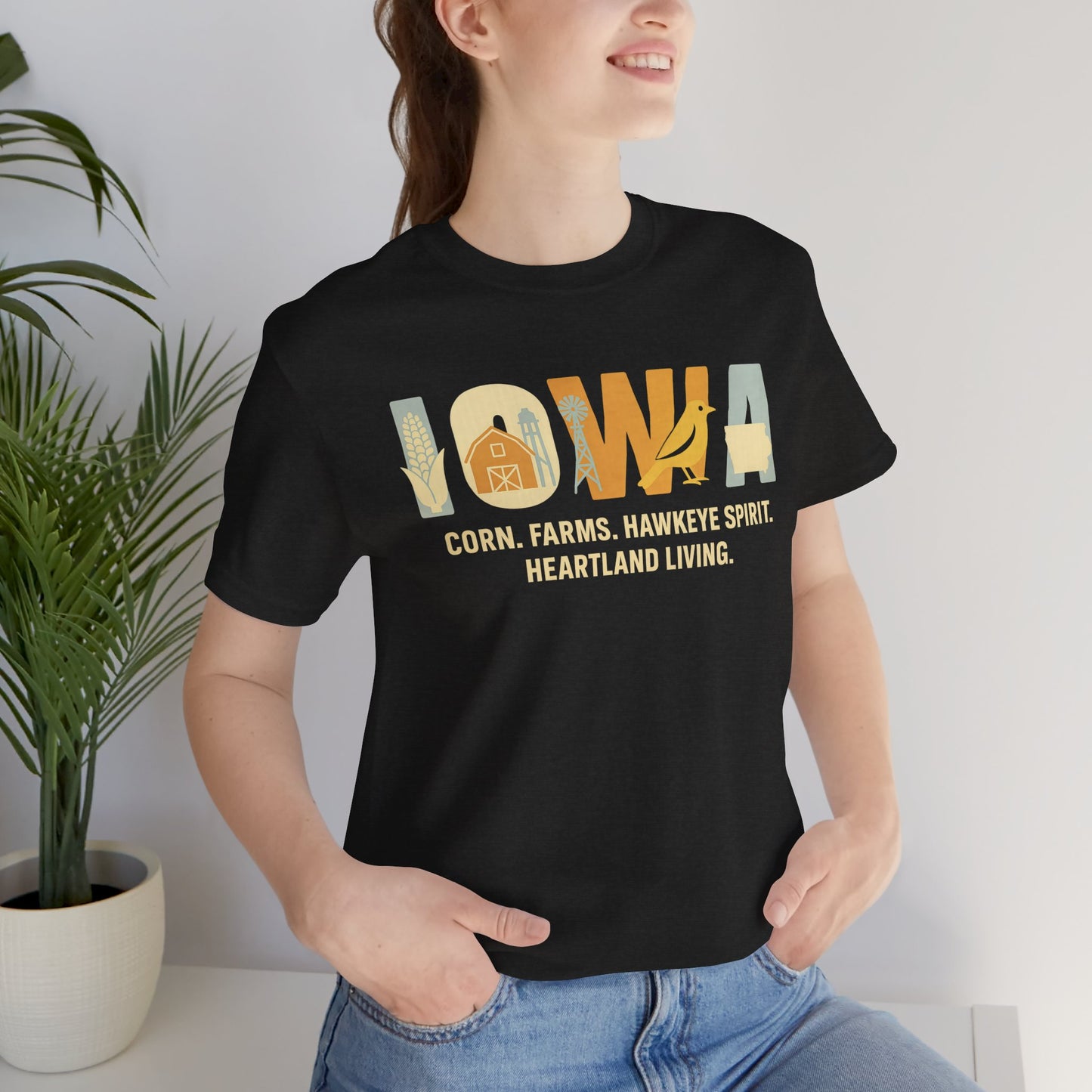 Iowa Retro Graphic T-Shirt – Corn, Farms, and Hawkeye Spirit Shirt | Rooted South Threads