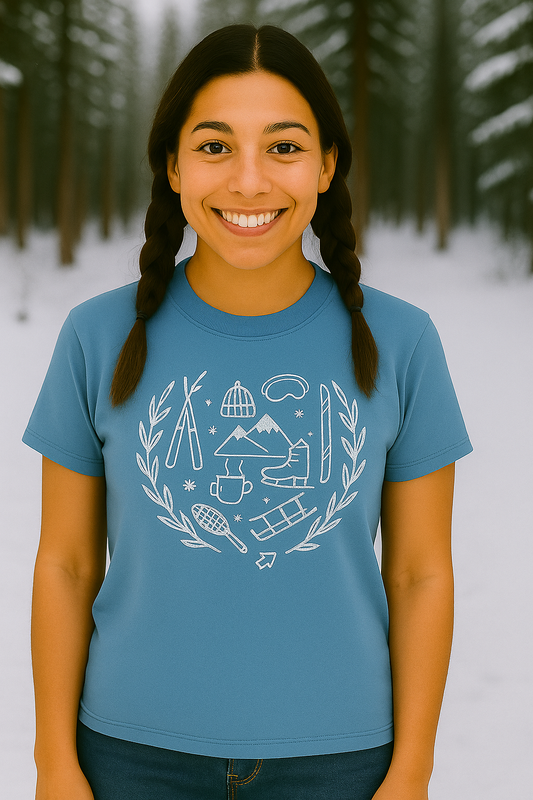 Winter Sports Lovers T-Shirt | Skiing, Snowboarding & Ice Hockey Graphic Tee