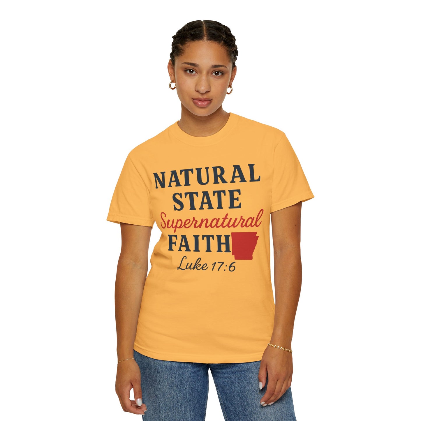 ARKANSAS Natural State, Supernatural Faith – Arkansas Scripture Tee