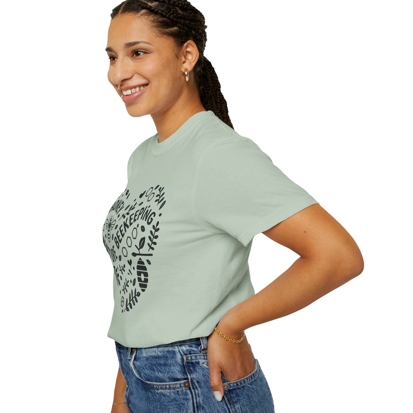 Beekeeping Heart Shirt – Honey Bee Nature Lover Graphic Tee – Sustainable Apiary Comfort Colors Style | Comfort Colors Graphic T-Shirt