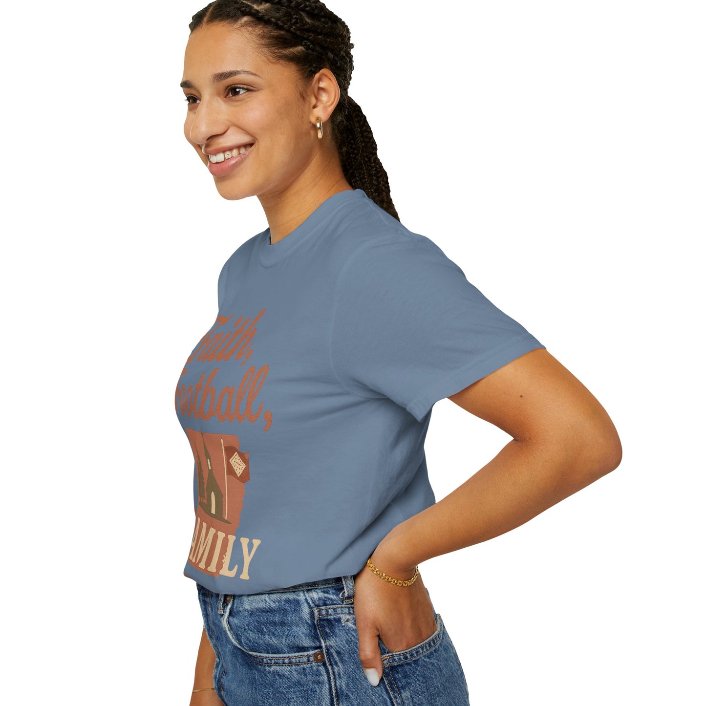 Faith, Football & Family Arkansas Tee – Southern Heritage Shirt for Game Days & Gatherings