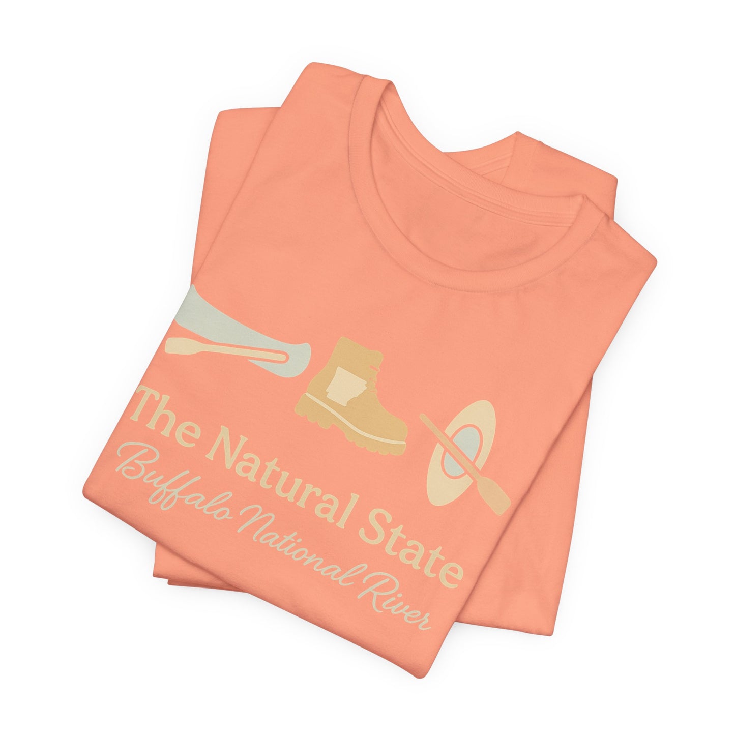 "Adventure Awaits - Hiking & Kayaking Arkansas Tee for Outdoor Enthusiasts"