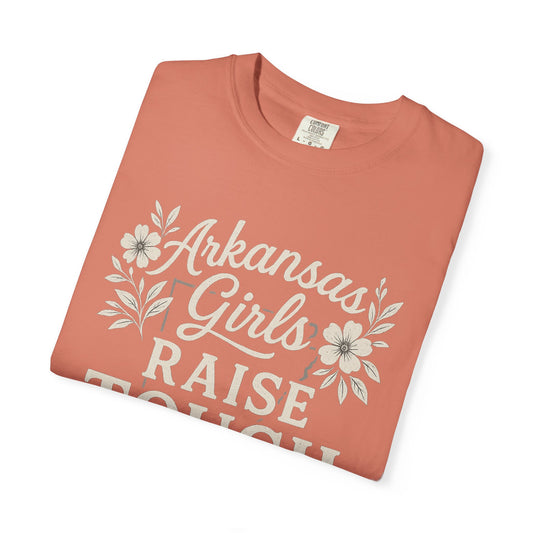 Arkansas Girls Raise Tough Kids Shirt Southern Mom Pride Tee | Comfort Colors Arkansas Graphic T-Shirt