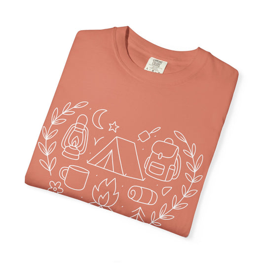 Camping Heart T-Shirt | Rustic Outdoor Adventure Comfort Colors Tee