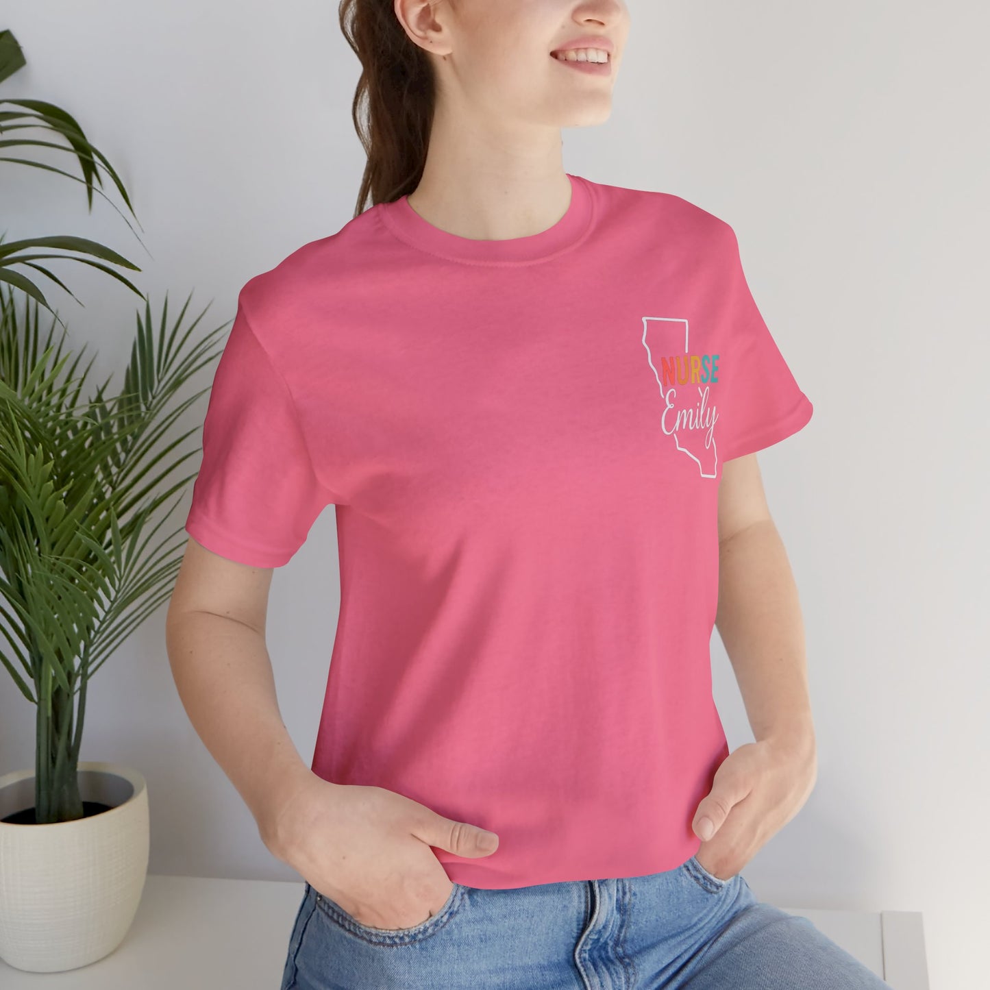 California Nurse Shirt – Personalized Emily Nurse Tee, State Pride Gift
