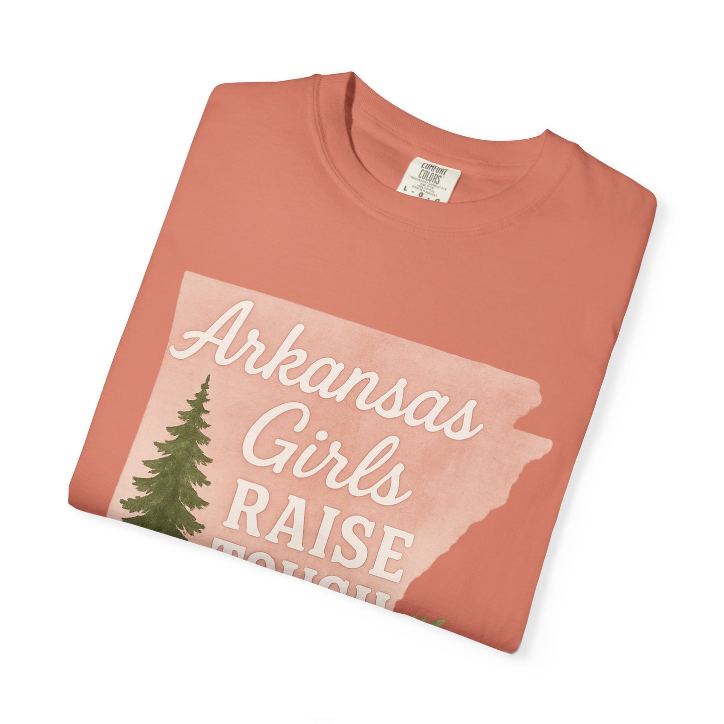 Arkansas Girls Raise Tough Kids Tee | Southern Mom Pride Tee | Comfort Colors Arkansas Graphic T-Shirt
