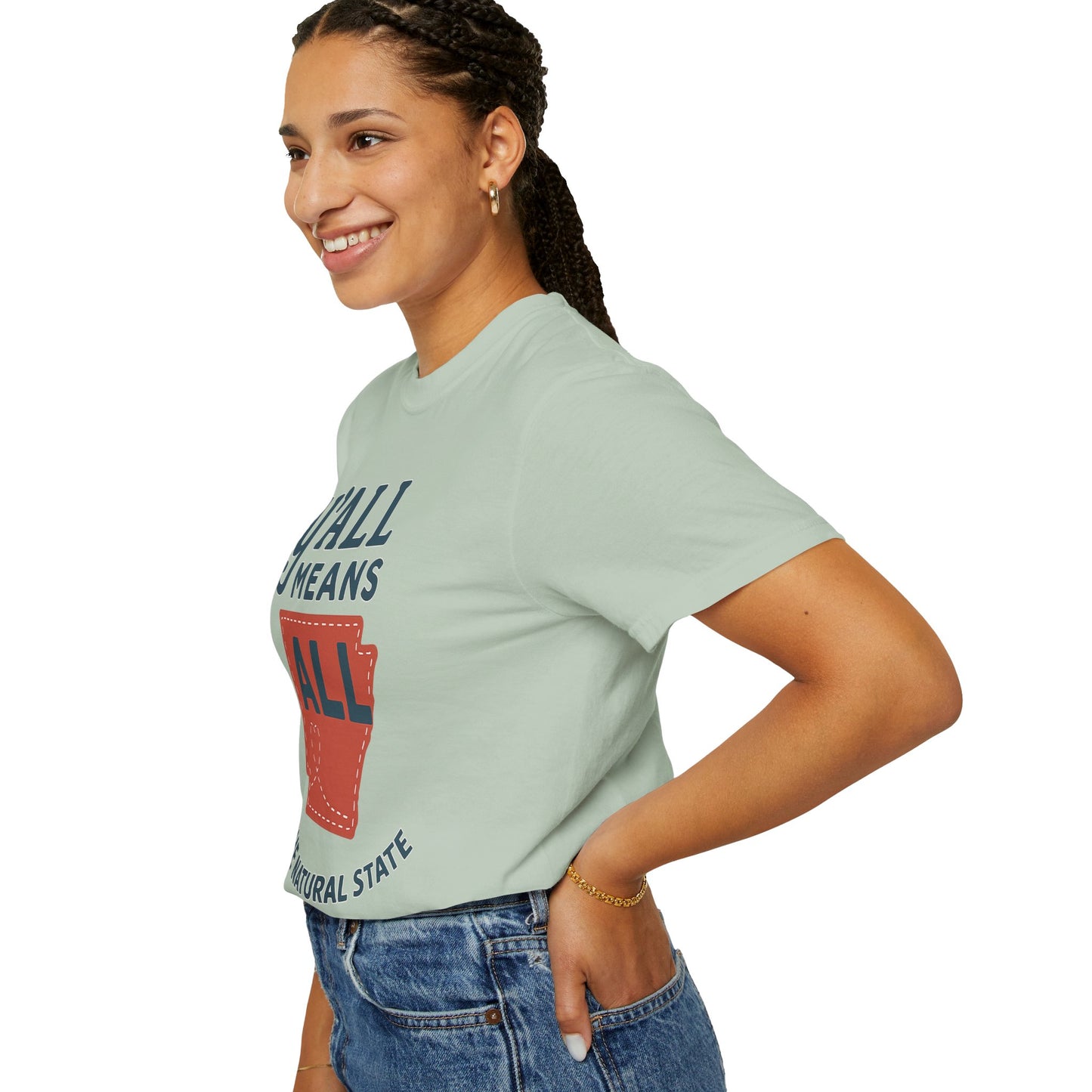 Y’all Means All – Arkansas Inclusion Tee | Natural State Pride Shirt| Comfort Colors Tee| Comfort Colors® | Rooted South Threads