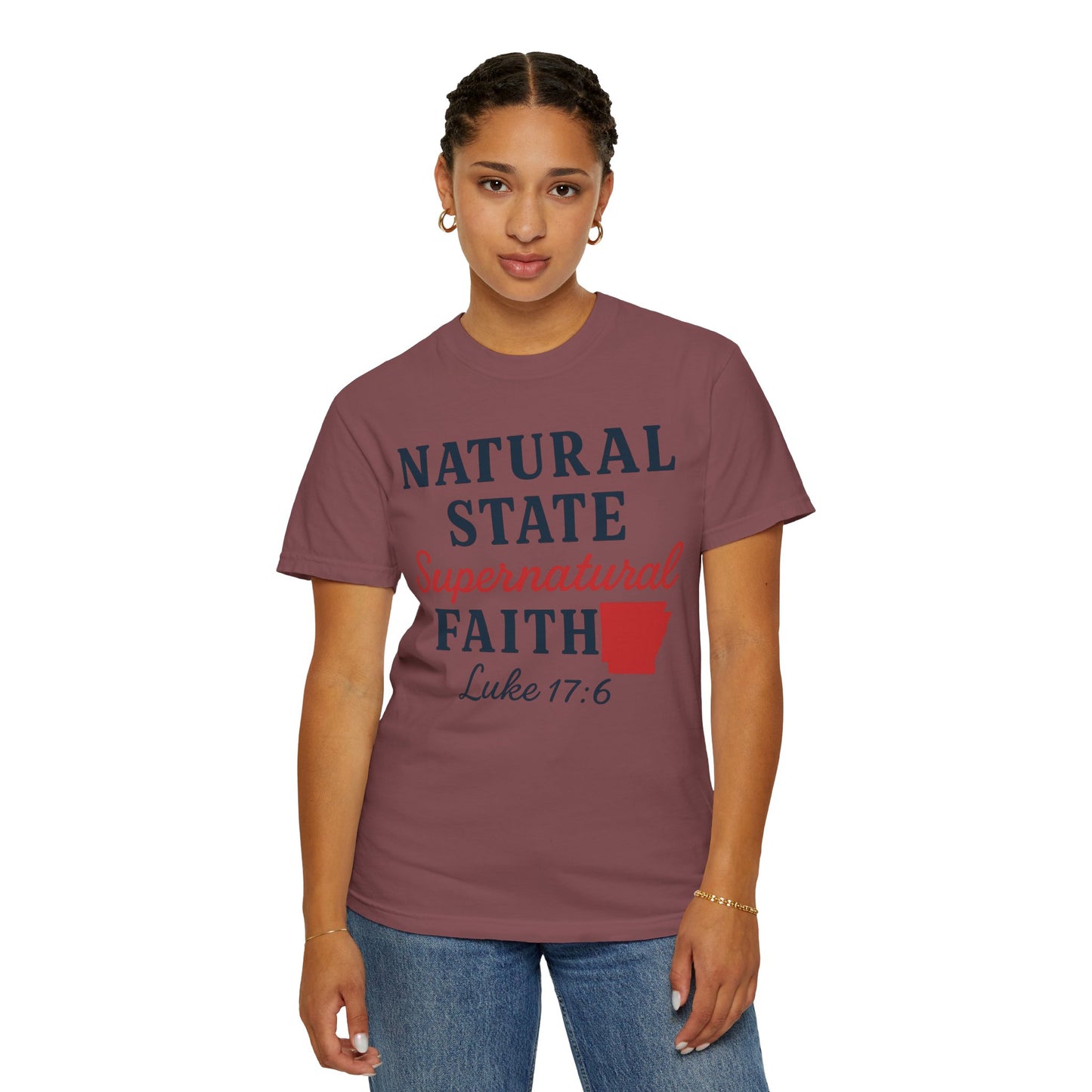 ARKANSAS Natural State, Supernatural Faith – Arkansas Scripture Tee
