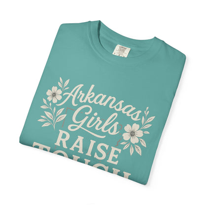 Arkansas Girls Raise Tough Kids Shirt Southern Mom Pride Tee | Comfort Colors Arkansas Graphic T-Shirt