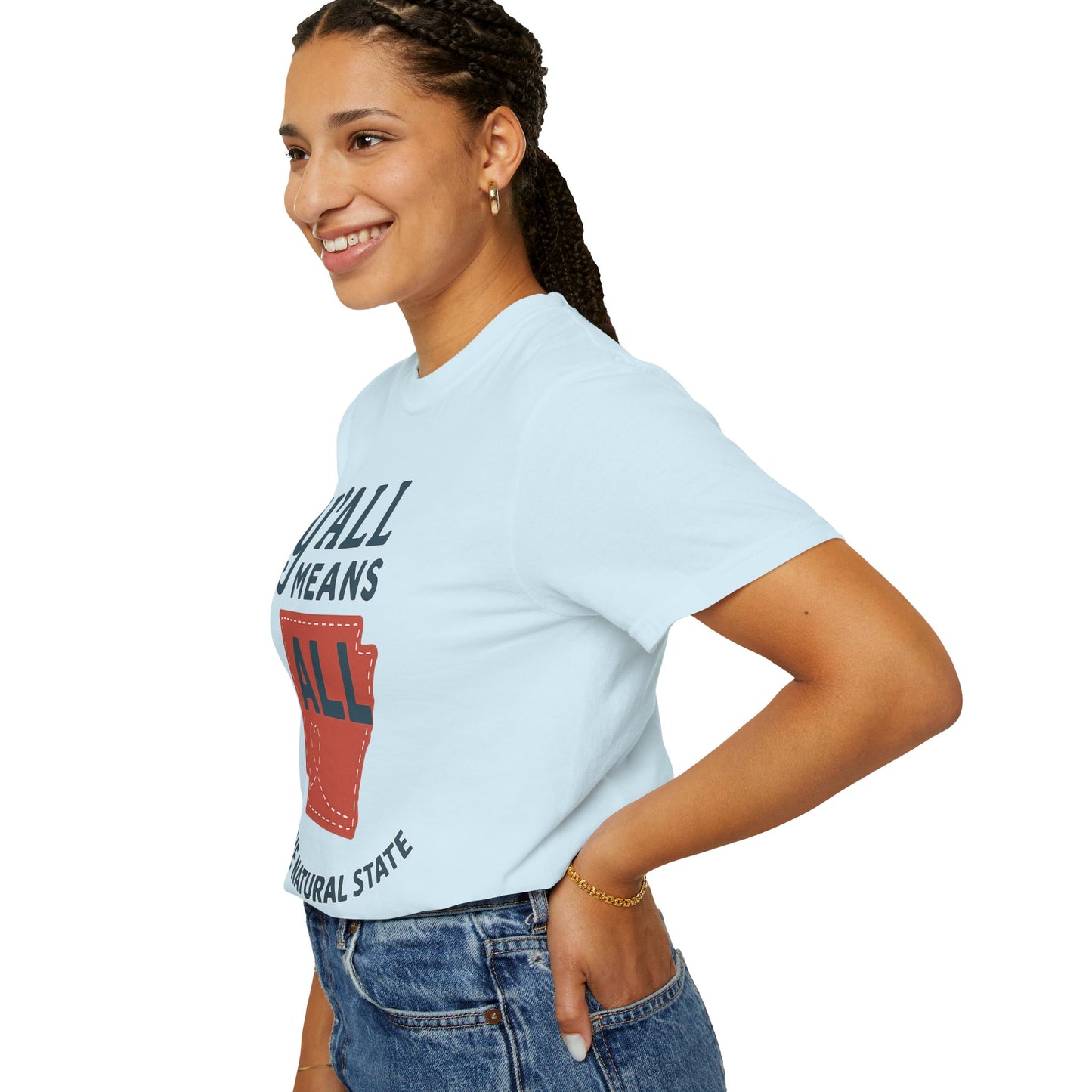 Y’all Means All – Arkansas Inclusion Tee | Natural State Pride Shirt| Comfort Colors Tee| Comfort Colors® | Rooted South Threads