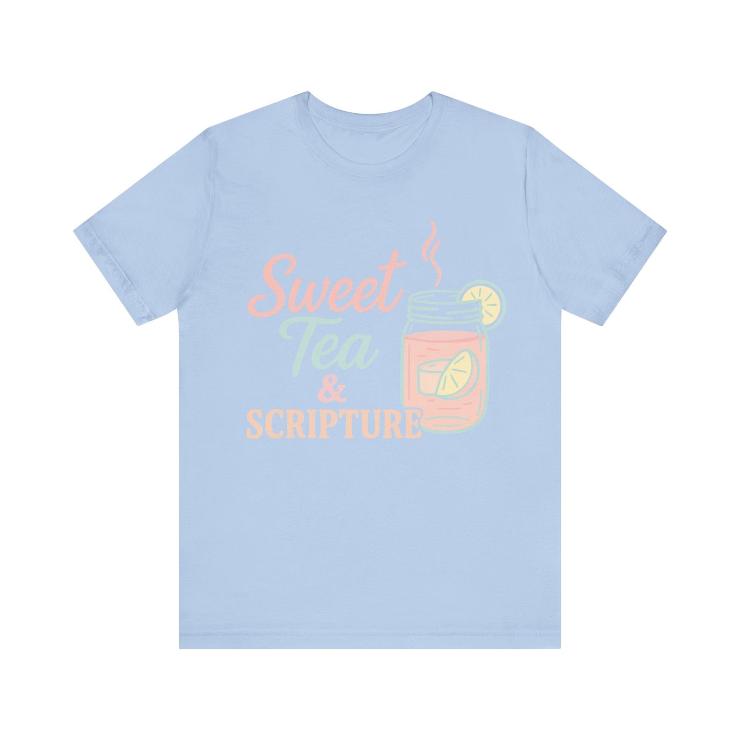 Sweet Tea & Scripture T-Shirt | Pastel Southern Christian Comfort Colors Tee