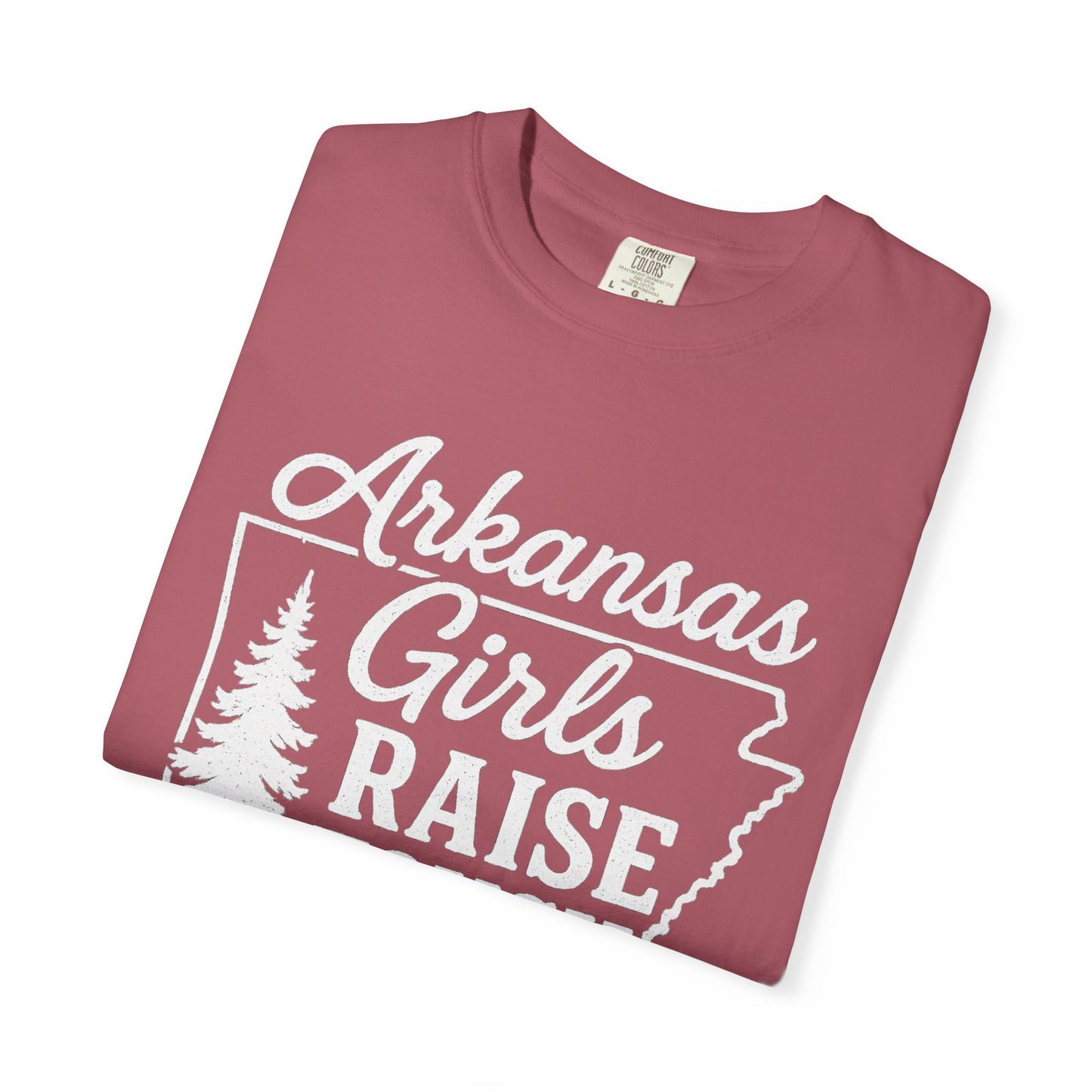 Arkansas Girls Raise Tough Kids Shirt | Southern Mom Pride Tee | Comfort Colors Arkansas Graphic T-Shirt