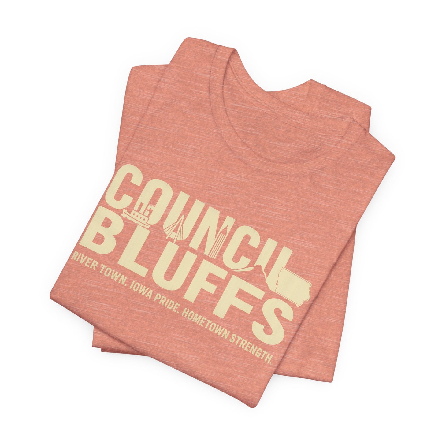 Copy of Council Bluffs Retro T-Shirt – Iowa River Town Pride Tee | Rooted South Threads