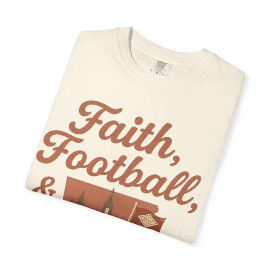 Faith, Football & Family Arkansas Tee – Southern Heritage Shirt for Game Days & Gatherings