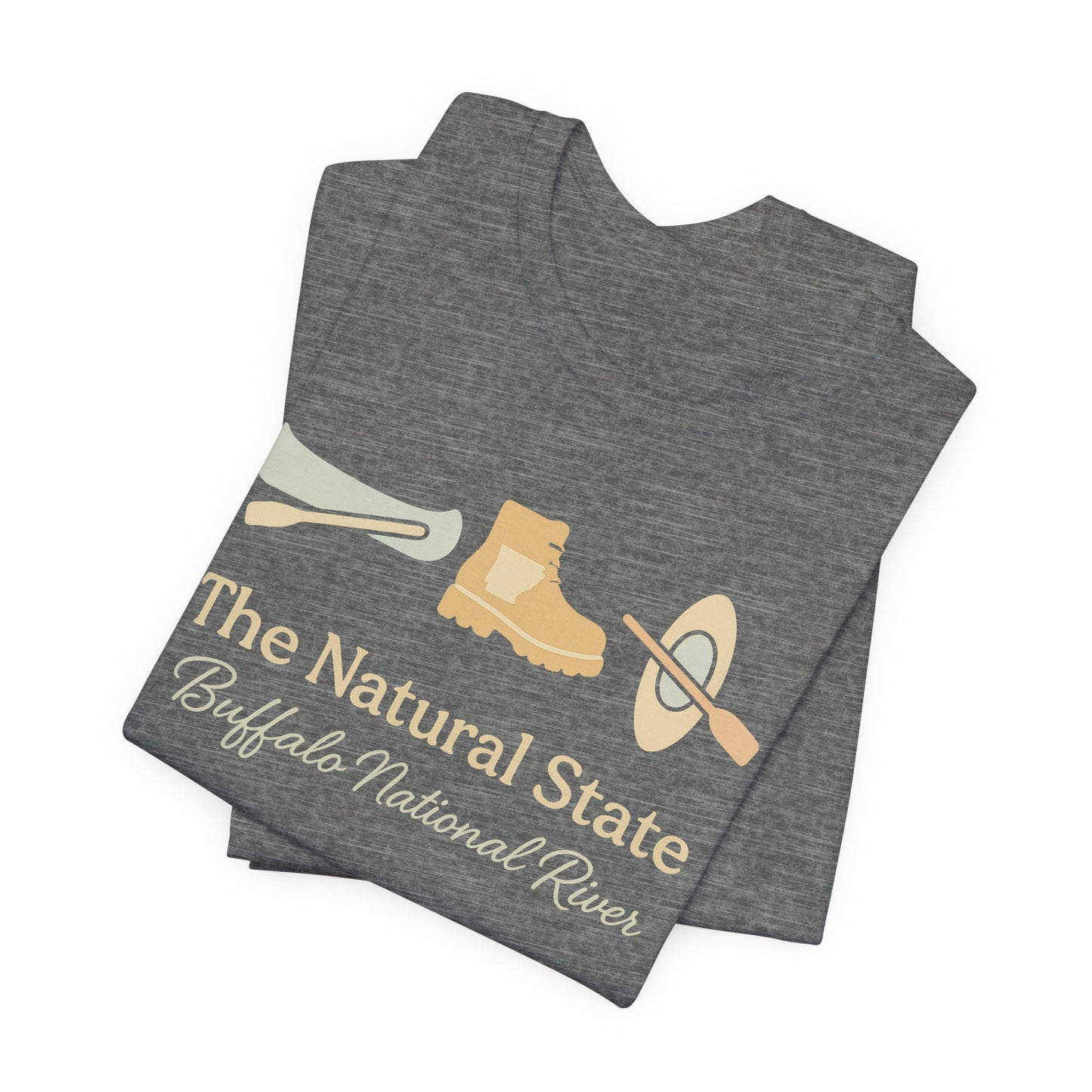 "Adventure Awaits - Hiking & Kayaking Arkansas Tee for Outdoor Enthusiasts"