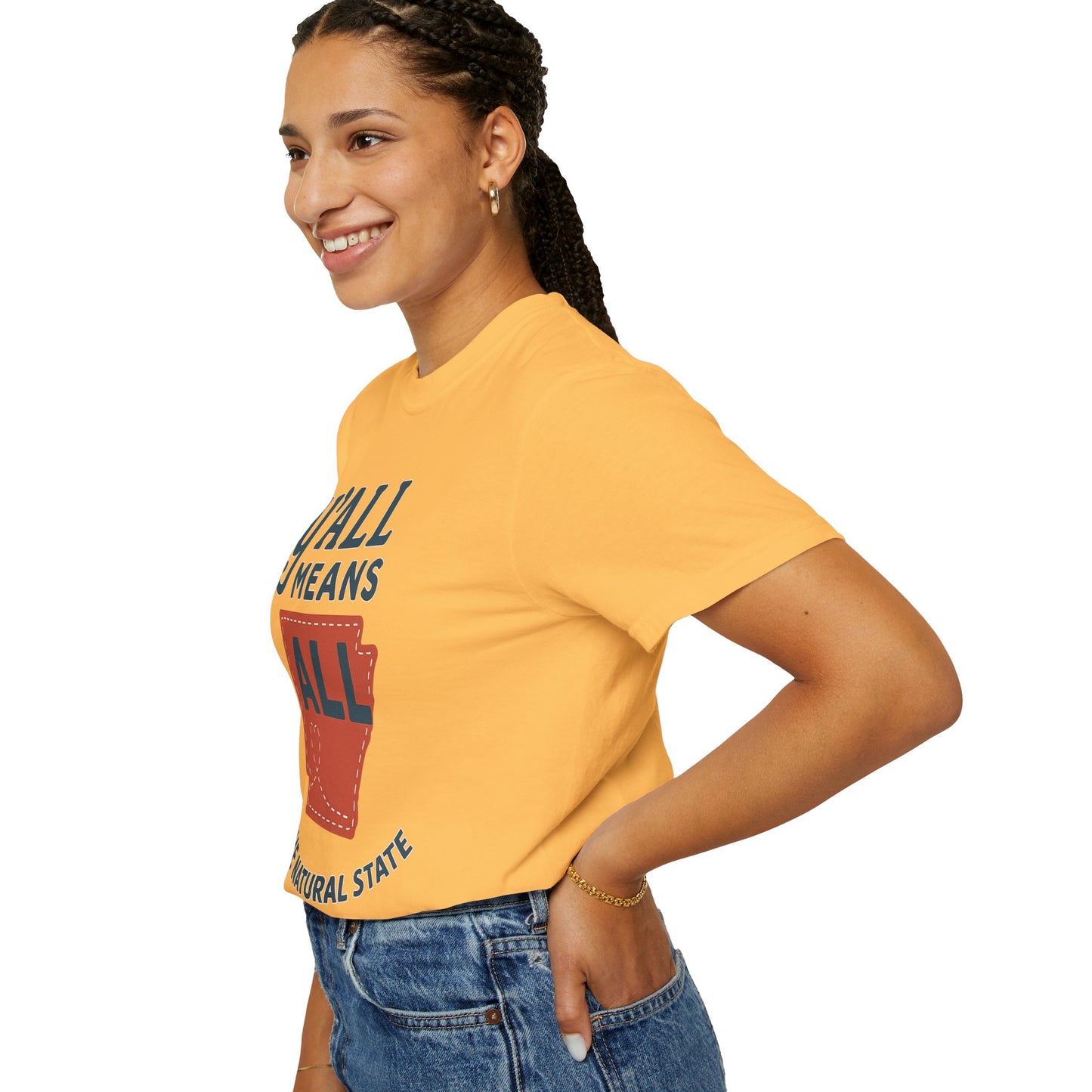Y’all Means All – Arkansas Inclusion Tee | Natural State Pride Shirt| Comfort Colors Tee| Comfort Colors® | Rooted South Threads
