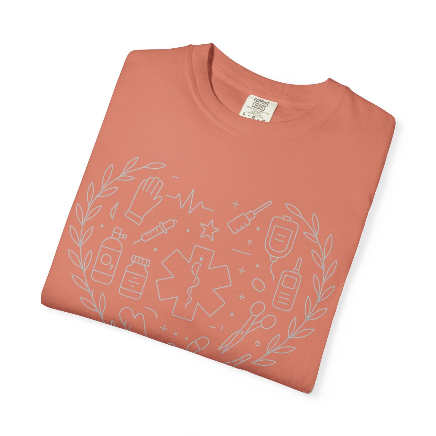 EMT Paramedic Heart T-Shirt | Medical First Responder Comfort Colors Tee