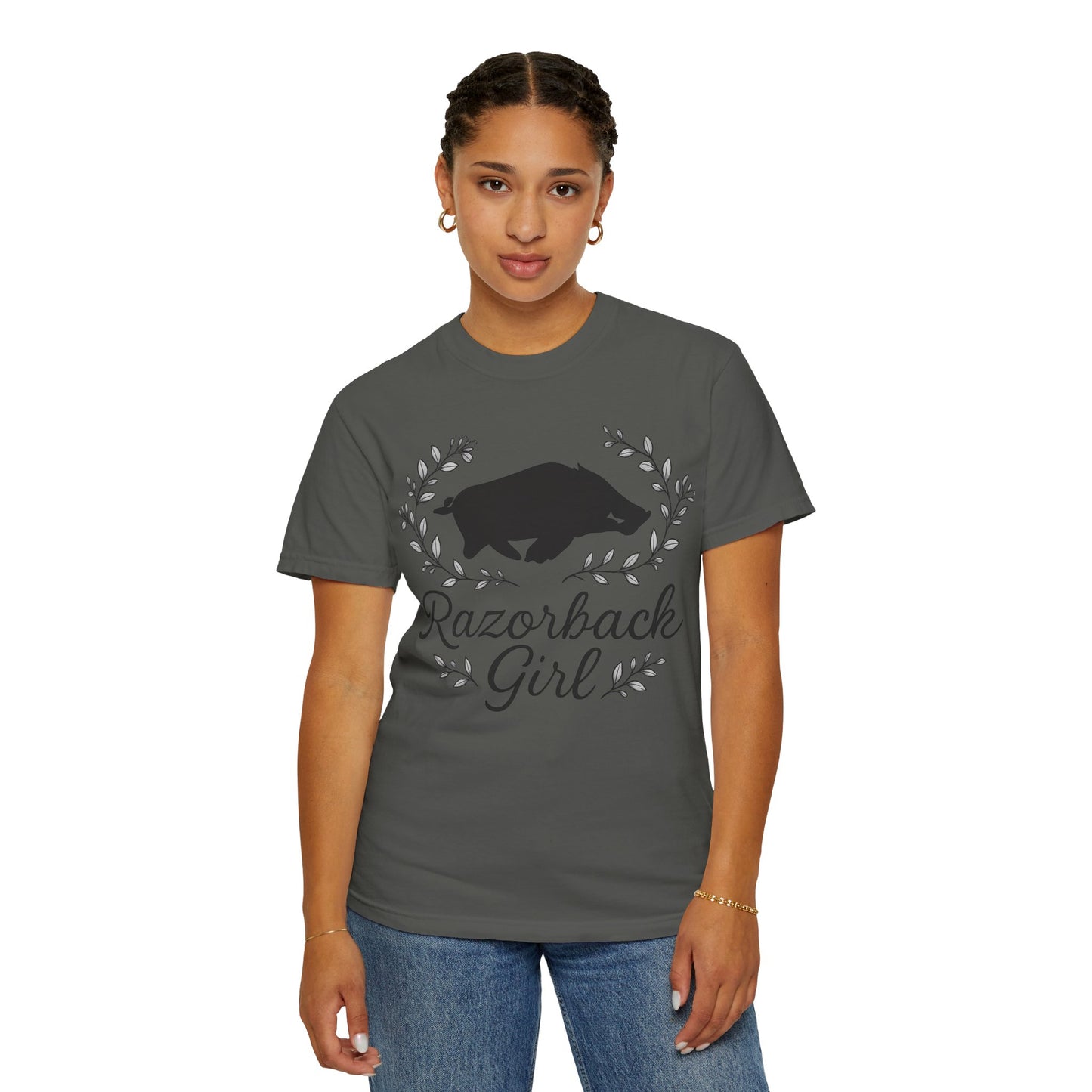 ARKANSAS Razorback Girl Tee – Arkansas Pride Meets Feminine Charm