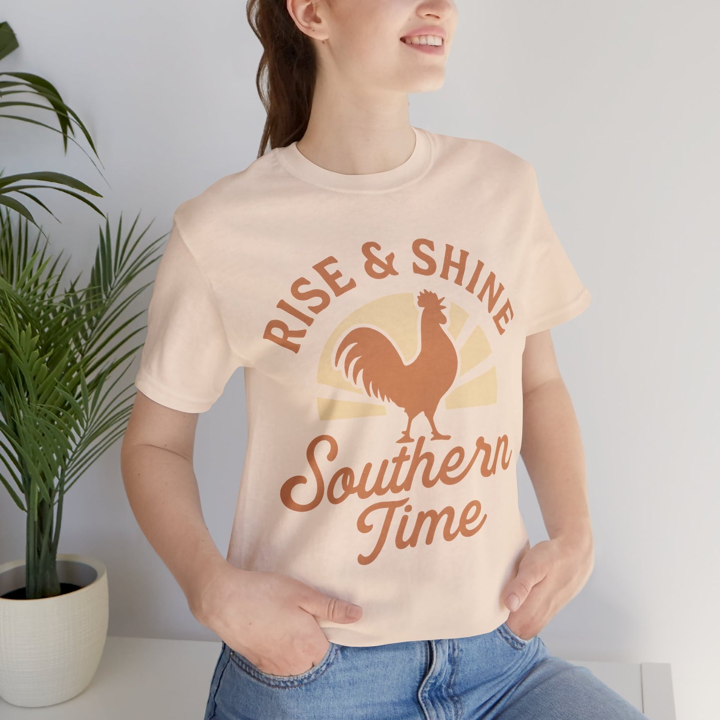 Rise & Shine Southern Time T-Shirt | Retro Rooster Farm Tee