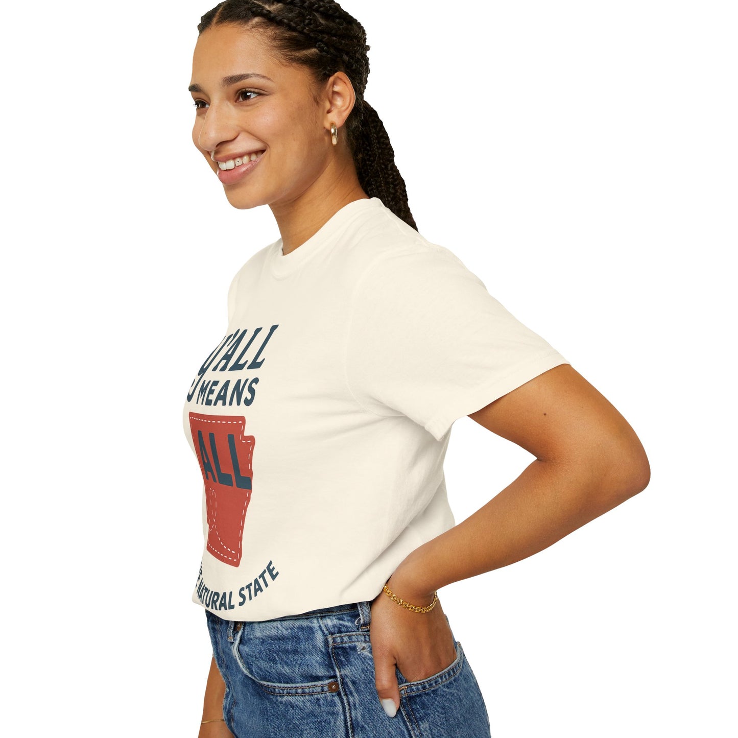Y’all Means All – Arkansas Inclusion Tee | Natural State Pride Shirt| Comfort Colors Tee| Comfort Colors® | Rooted South Threads