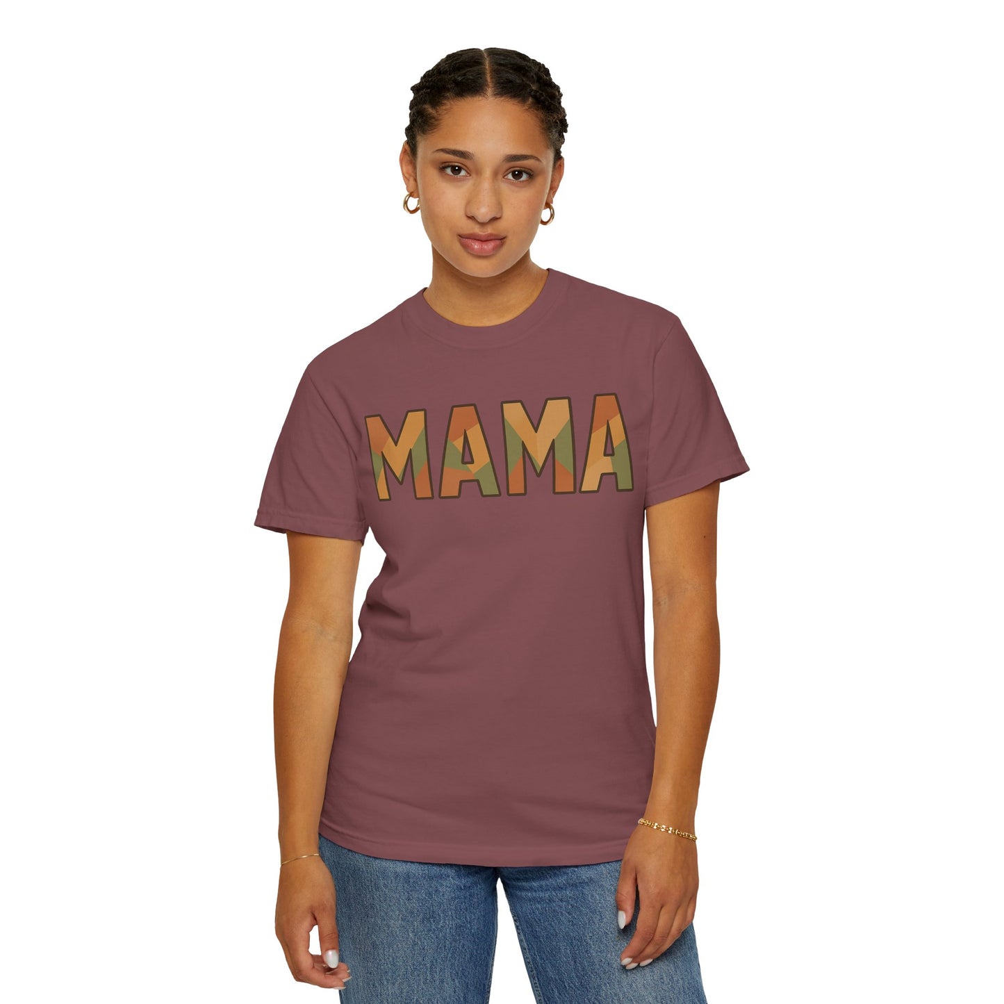 Geometric MAMA Shirt – Comfort Colors 1717 – Trendy Mom T-Shirt, Retro Mama Tee, Motherhood Graphic Tee, Stylish Mom Gift