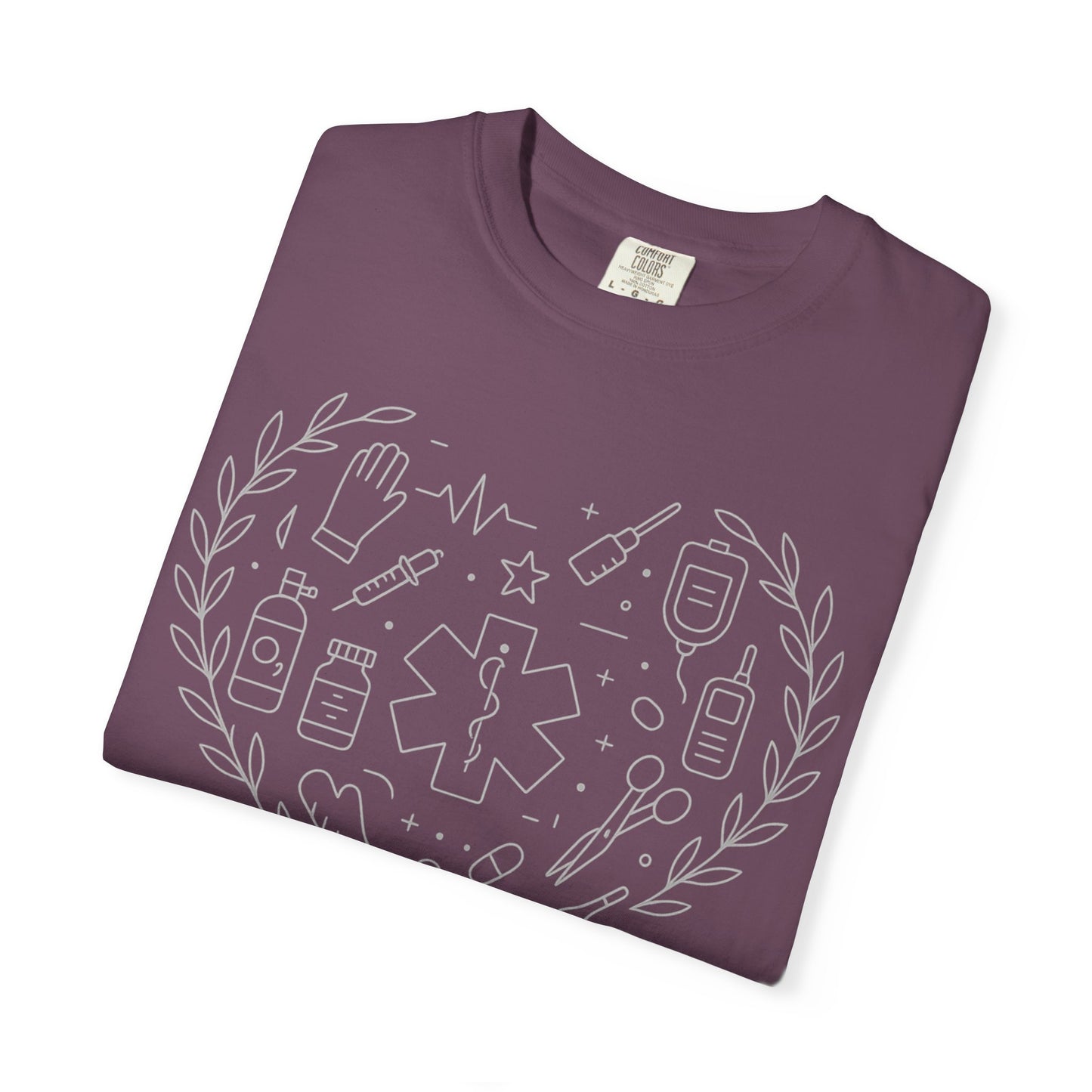 EMT Paramedic Heart T-Shirt | Medical First Responder Comfort Colors Tee