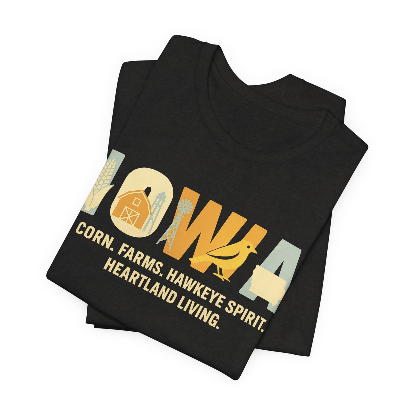 Iowa Retro Graphic T-Shirt – Corn, Farms, and Hawkeye Spirit Shirt | Rooted South Threads