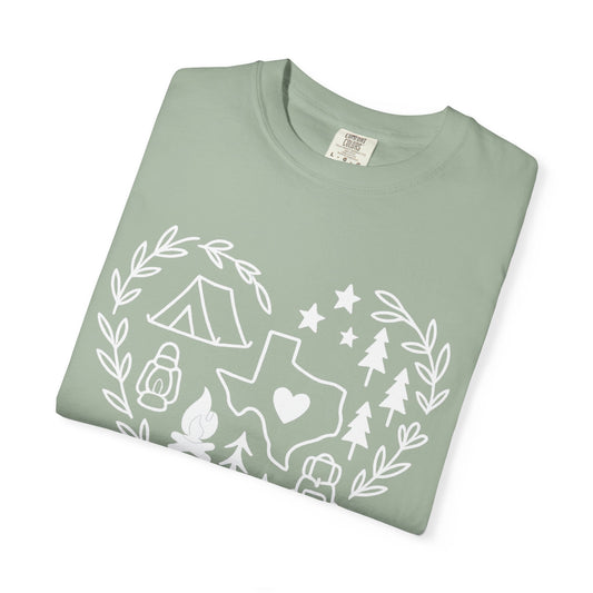 Texas Camping Heart T-Shirt | Outdoor Adventure Graphic Tee