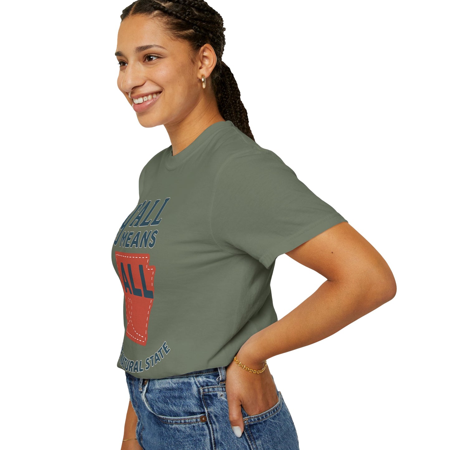 Y’all Means All – Arkansas Inclusion Tee | Natural State Pride Shirt| Comfort Colors Tee| Comfort Colors® | Rooted South Threads