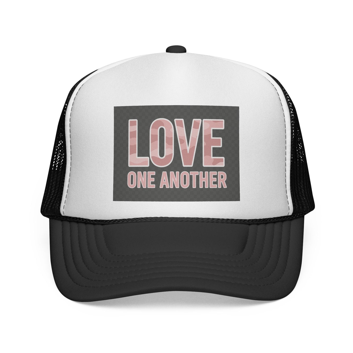 LOVE One Another Christian Trucker Hat – Faith Snapback Cap | Inspirational Jesus Commandment Hat
