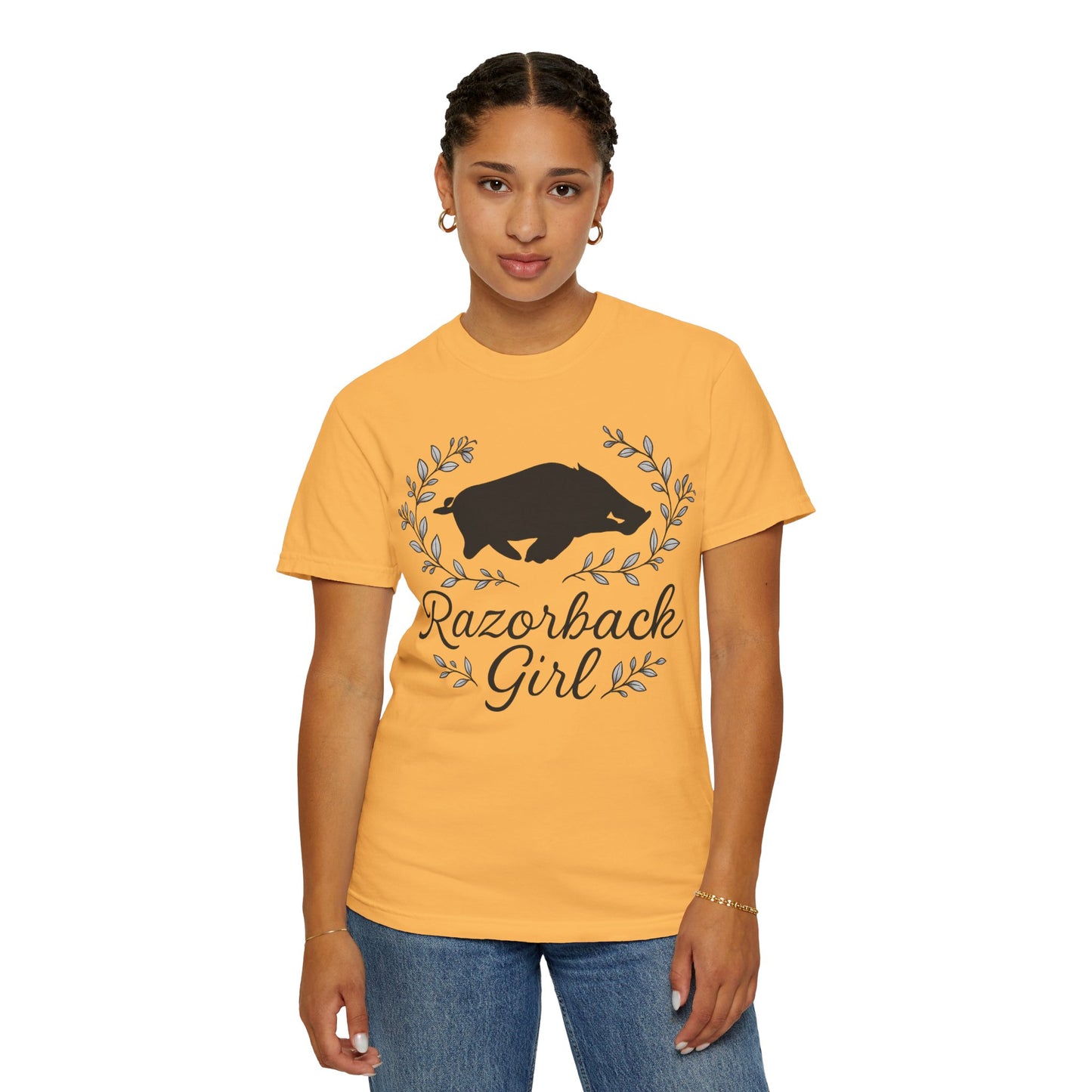 ARKANSAS Razorback Girl Tee – Arkansas Pride Meets Feminine Charm