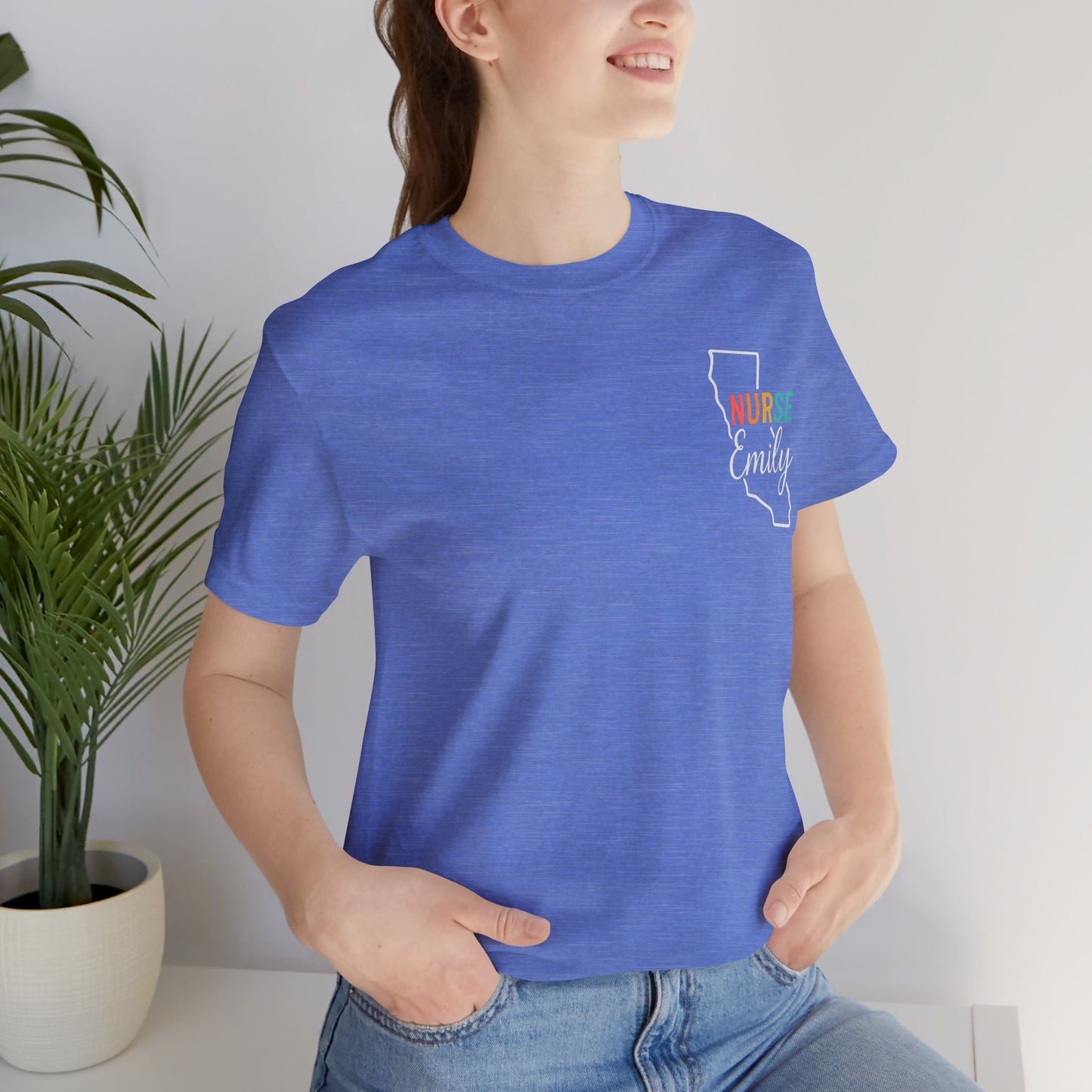 California Nurse Shirt – Personalized Emily Nurse Tee, State Pride Gift