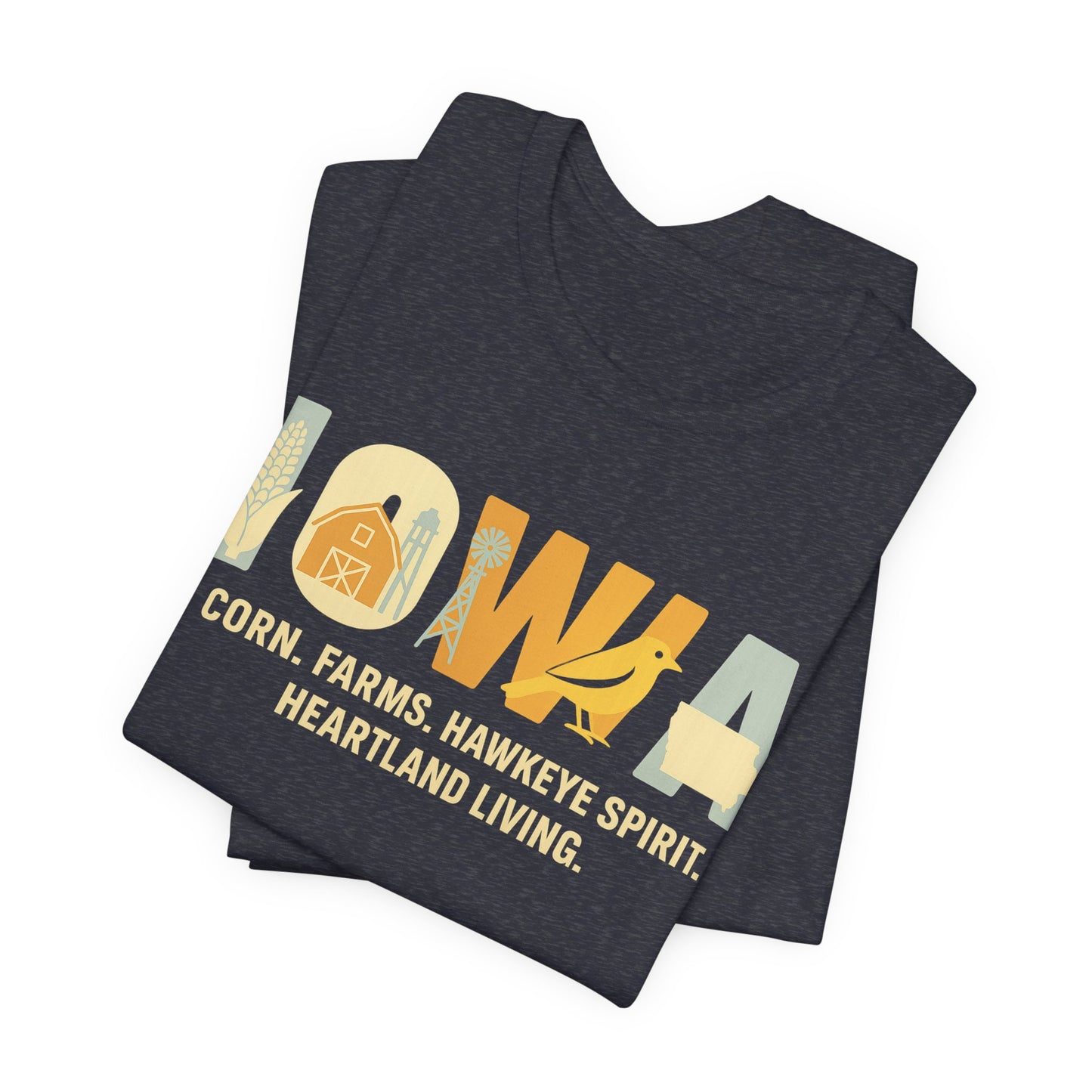 Iowa Retro Graphic T-Shirt – Corn, Farms, and Hawkeye Spirit Shirt | Rooted South Threads