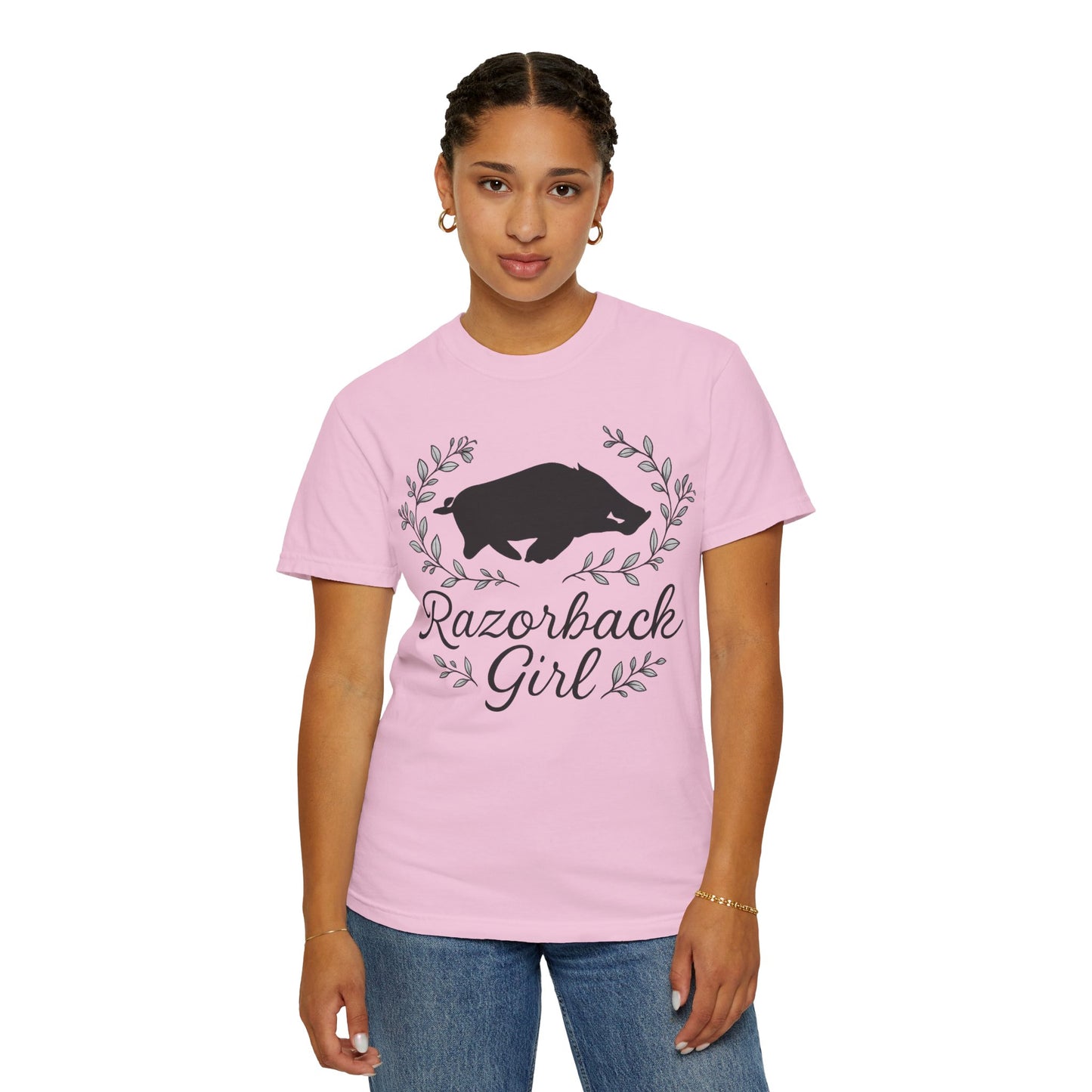 ARKANSAS Razorback Girl Tee – Arkansas Pride Meets Feminine Charm