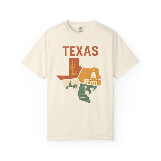 Texas State Icons Shirt – Western, Coastal & Capitol Pride Tee| Comfort Colors Tee| Comfort Colors® | Rooted South Threads