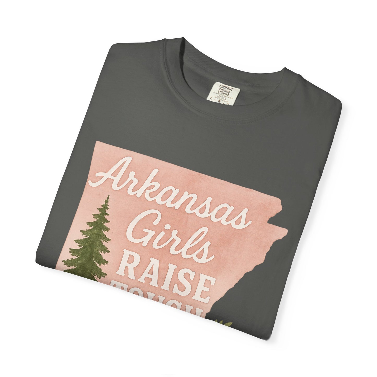 Arkansas Girls Raise Tough Kids Tee | Southern Mom Pride Tee | Comfort Colors Arkansas Graphic T-Shirt